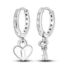 Silver Plated Hoop Earrings Moon Star Dreamcatcher Colored Zircon Fine Earring Jewelry Gift For Women