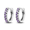 Silver Plated Hoop Earrings Moon Star Dreamcatcher Colored Zircon Fine Earring Jewelry Gift For Women