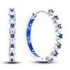 Silver Plated Hoop Earrings Moon Star Dreamcatcher Colored Zircon Fine Earring Jewelry Gift For Women