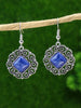 Simple 3pcs Jewelry Set Female Geometric Stone Inlay Accessor Charm Silvery Color Stud Earring For Women Classics Chain Necklace