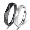 Simple Geometric Couple Ring Open Adjustable Ring for Men Women Lovers Personalized Wedding Ring Engagement Jewelry Party Gift