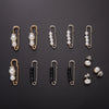 Simulated Pearl Brooch Pins Set For Women Dress Sweater Decorative Rhinestone Flower Beads Buckle Pin Jewelry Accessories