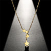 Skyrim Boho Star Pendant Tassel Necklace Stainless Steel Gold Color Simple Women Choker Neck Chain Kpop Summer Jewelry Gift