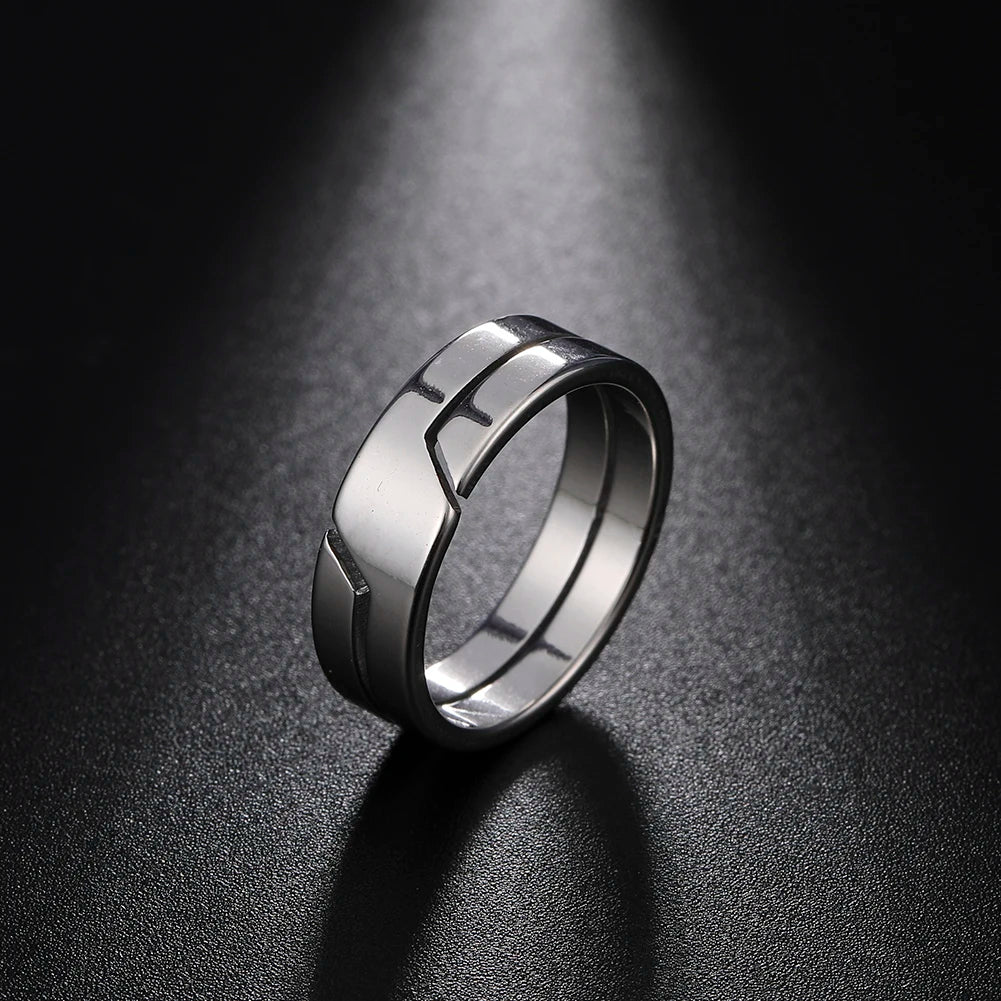 Skyrim  Simple Stainless Steel Couple Ring for Men Women Casual Finger Rings Jewelry Engagement Anniversary Gift  New