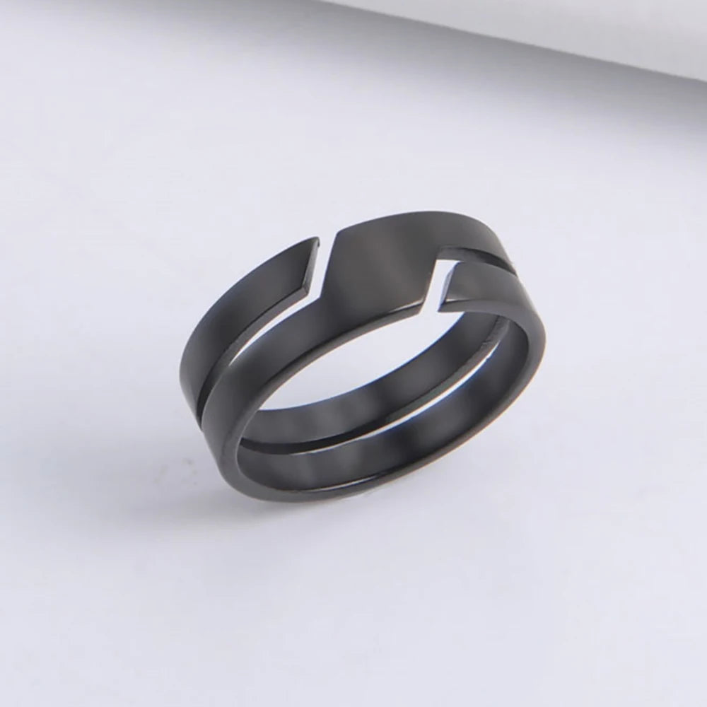 Skyrim Stainless Steel Ring for Men Women Black Minimalist Casual Finger Rings  Couple Jewelry Wedding Gift for Lover