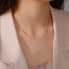 Skyrim Stainless Steel Snake Chain Necklace for Women Men Minimalist Gold Color Choker Neck Chains  Trend Jewelry Gift Hot