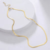 Skyrim Stainless Steel Snake Chain Necklace for Women Men Minimalist Gold Color Choker Neck Chains  Trend Jewelry Gift Hot