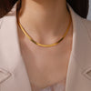 Skyrim Stainless Steel Snake Chain Necklace for Women Men Minimalist Gold Color Choker Neck Chains  Trend Jewelry Gift Hot