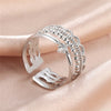 Skyrim Stainless Steel Women Rings Geometric Heart Aesthetic Adjustable Open Finger Ring  Party Jewelry Gifts