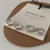 Small Shiny Zircon Hoop Earring Set for Women Vintage Circle Geometric Smooth Earring Piercing Jewelry Trendy Jewelry Gifts