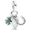 Sparkling Crescent Moon Dart Frog Clover Friendship Heart Pendant Bead 925 Sterling Silver Charm Fit Popular Bracelet Jewelry
