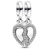 Sparkling Crescent Moon Dart Frog Clover Friendship Heart Pendant Bead 925 Sterling Silver Charm Fit Popular Bracelet Jewelry