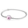 Sparkling Infinity Heart Brilliant Life Winged Heart Clasp Bracelet 925 Sterling Silver Bangle Fit  Bead Charm Jewelry