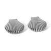 Stainless Steel Big Textured Shell Big Stud Earrings for Women Cute Geometric Gold Plated Earrings Summer Beach Jewelry Gift