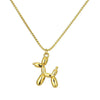 Stainless Steel Cute Poodle Balloon Dog Pendant Necklace Sweet Funny Charm Clavicle Chain Unique Girl Birthday Gift Jewelry