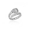Stainless Steel Heart Rings For Women Zircon Gold Plated Heart Adjustable Ring Femme Wedding Party Accessories Jewelry Gift 2023