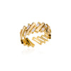Stainless Steel Heart Rings For Women Zircon Gold Plated Heart Adjustable Ring Femme Wedding Party Accessories Jewelry Gift 2023