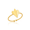 Stainless Steel Heart Rings For Women Zircon Gold Plated Heart Adjustable Ring Femme Wedding Party Accessories Jewelry Gift 2023