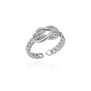 Stainless Steel Heart Rings For Women Zircon Gold Plated Heart Adjustable Ring Femme Wedding Party Accessories Jewelry Gift 2023