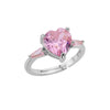 Stainless Steel Heart Rings For Women Zircon Gold Plated Heart Adjustable Ring Femme Wedding Party Accessories Jewelry Gift 2023