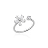 Stainless Steel Heart Rings For Women Zircon Gold Plated Heart Adjustable Ring Femme Wedding Party Accessories Jewelry Gift 2023