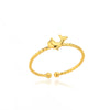 Stainless Steel Heart Rings For Women Zircon Gold Plated Heart Adjustable Ring Femme Wedding Party Accessories Jewelry Gift 2023