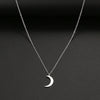 Stainless Steel Necklace   Moon Chain Pendant Simplicity Necklaces For Women Jewelry Accessories Party Charm Gifts