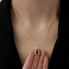 Stainless Steel Necklaces Black Exquisite Minimalist Square Pendant Choker Chains  Necklace For Women Jewelry Party Gifts