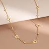 Stainless Steel Necklaces Elegant Hollow Heart Light   Crystal Zircon Choker Chain Creative Necklace For Women Jewelry New