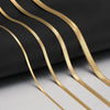 Stainless Steel Necklaces Hot  Unisex Waterproof Filmy Snake Chain Herringbone Choker Men Necklace For Women Jewelry Gift