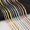 Stainless Steel Necklaces Hot  Unisex Waterproof Filmy Snake Chain Herringbone Choker Men Necklace For Women Jewelry Gift