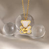 Stainless Steel Necklaces Lovely Cute Bear Shell Pendants Korean  Choker Female Chain Necklace For Women Jewelry Girls