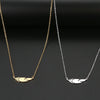 Stainless Steel Necklaces Simple Feather Charm Pendant Collar Chain  Necklace For Women Men Jewelry Friends  Gifts