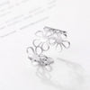 Stainless Steel Ring Vintage Daisies Flowers Open  Ladies Couple Adjustable Rings For Women Jewelry Aesthetic Girls Gifts