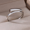 Stainless Steel Rings For Women Men Gold Color Hollow Wide Ring Female Male Party Finger Jewelry Gift  Trend