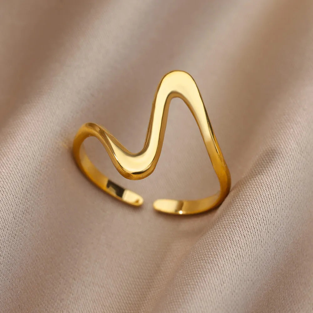 Stainless Steel Rings for Women Aesthetic Sunflower Gold Plated Wedding Couple Ring Jewelry Vintage Accessories