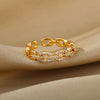 Stainless Steel Rings for Women Aesthetic Sunflower Gold Plated Wedding Couple Ring Jewelry Vintage Accessories