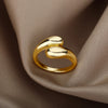 Stainless Steel Rings for Women Aesthetic Sunflower Gold Plated Wedding Couple Ring Jewelry Vintage Accessories