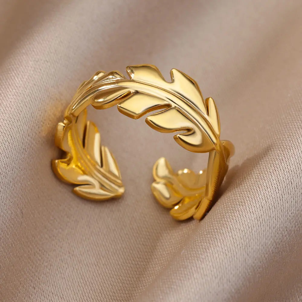 Stainless Steel Rings for Women Aesthetic Sunflower Gold Plated Wedding Couple Ring Jewelry Vintage Accessories