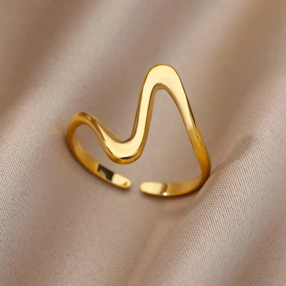 Stainless Steel Rings for Women Aesthetic Sunflower Gold Plated Wedding Couple Ring Jewelry Vintage Accessories