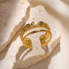 Stainless Steel Rings for Women Aesthetic Sunflower Gold Plated Wedding Couple Ring Jewelry Vintage Accessories