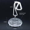 Stainless Steel Witchcraft Vortex Necklace Silver Color Viking Triskelion Celtic Knot Spiral Triskele Necklace Jewelry N7062S02