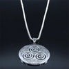 Stainless Steel Witchcraft Vortex Necklace Silver Color Viking Triskelion Celtic Knot Spiral Triskele Necklace Jewelry N7062S02