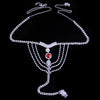 StaneFans Sexy Red Rhinestone Panties Set String Thong for Women Waist Belly Heart Bikini Crystal Body Chain Jewelry Harness