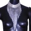 StoneFans New Luxury Statement Tassel Necklace Chocker Rhinestone Jewelry Crystal Chokers Necklaces for Women Halloween