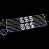 StoneFans Statement RICH Money Sign Rhinestone Choker Necklace for Women Crystal Big Letter Choker Collar Necklace Jewelry