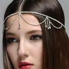 StoneFans Water Drop Pendant Hat for Women 2022 Rhinestone Forehead Hair Chain Bridal Jewelry Headpiece Wedding Accessories Gift