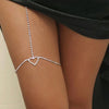 Stonefans 2Pcs/Set Simple Sexy Rhinestone Leg Chain for Women Double Row Beach Thigh Chain Crystal Bikini Body Jewelry