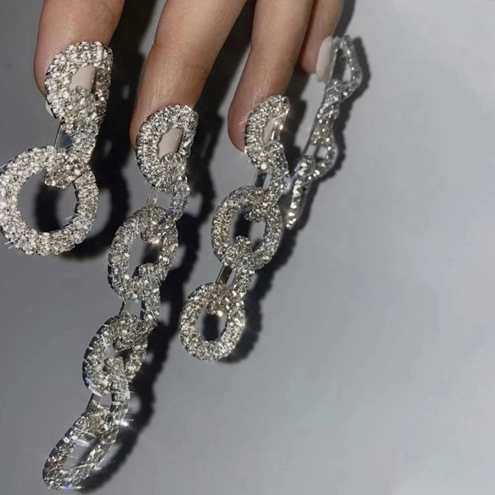 Stonefans 5pcs Tassel Ring Sets for Women Finger Anillos Jewelry Adjustable Rhinestone Nail Decoration Accessories Set