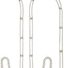 Stonefans A Pair No Sew Non-Slip Detachable Bride Wedding Style Rhinestone Grid Shoulder Straps for Bra Dress Ultimate Support
